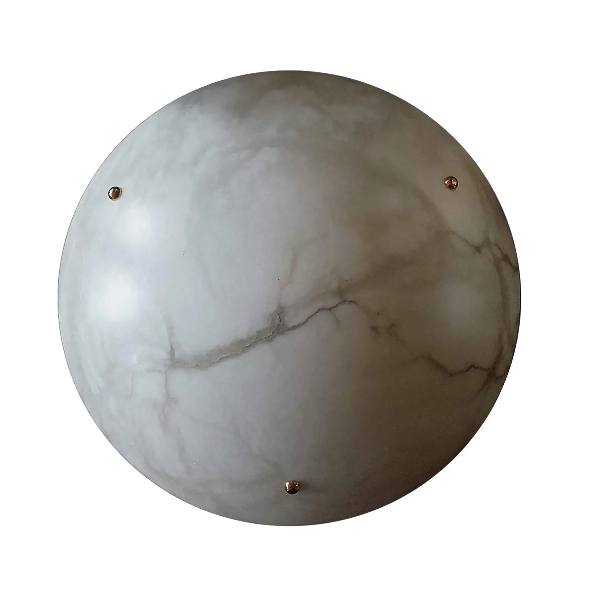 Original photograph of the unlit alabaster bowl and its natural mineral variation.