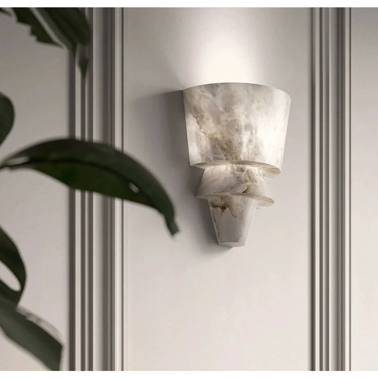 Luxurious Marble Wall Light 37x40cm Warm Led Lighting