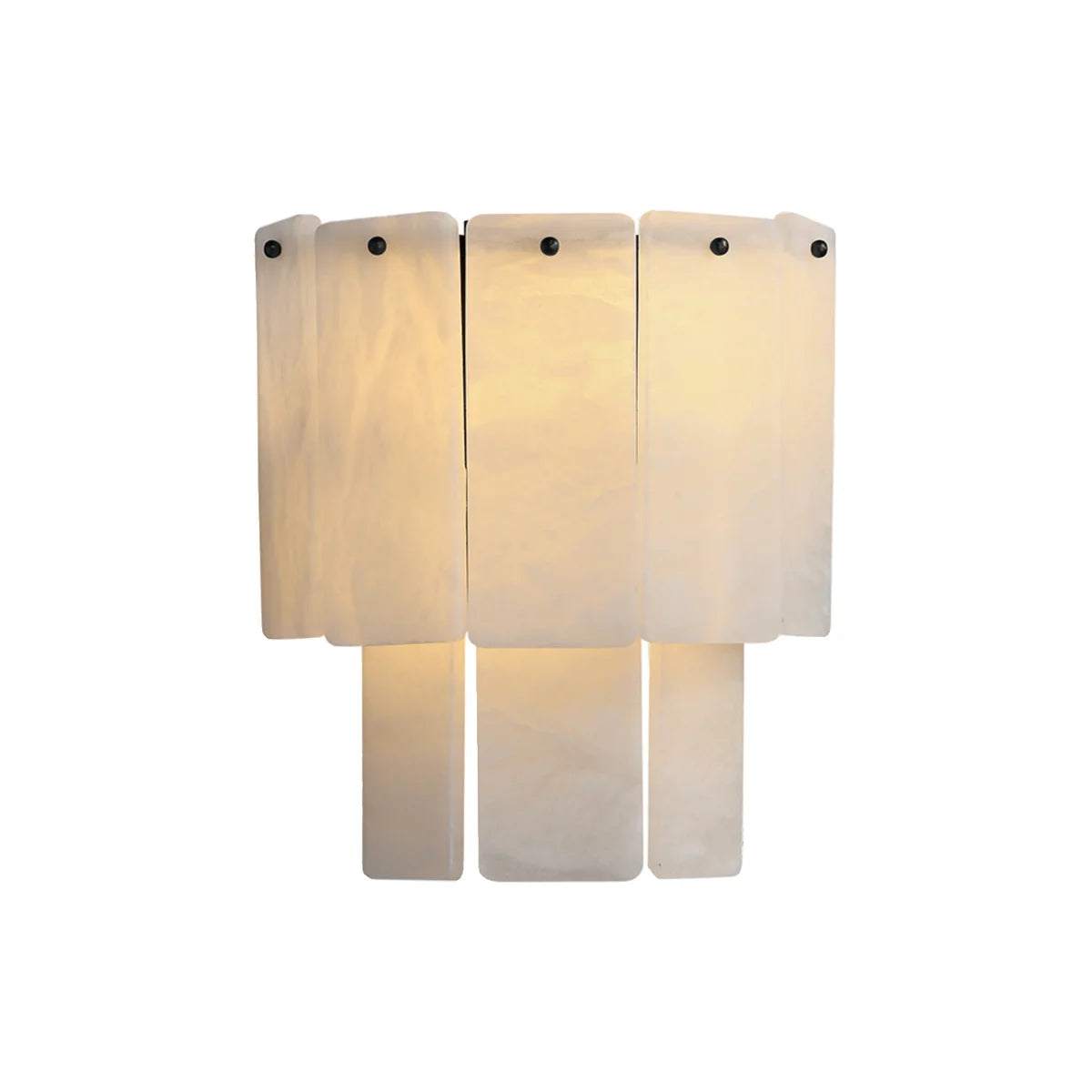 Alabaster Wall Sconce – Layered Stone Panels & Ambient Glow