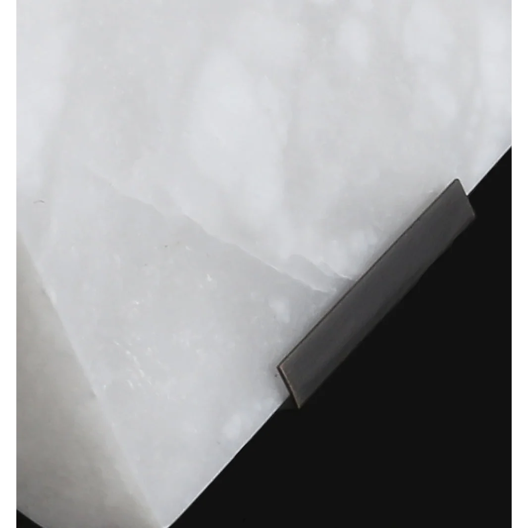 Cubist Alabaster Wall Sconce | Vintage French Accent Lighting