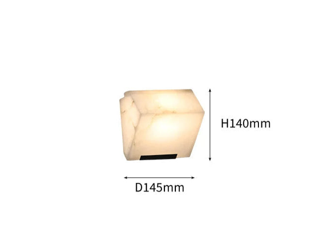 Cubist Alabaster Wall Sconce | Vintage French Accent Lighting