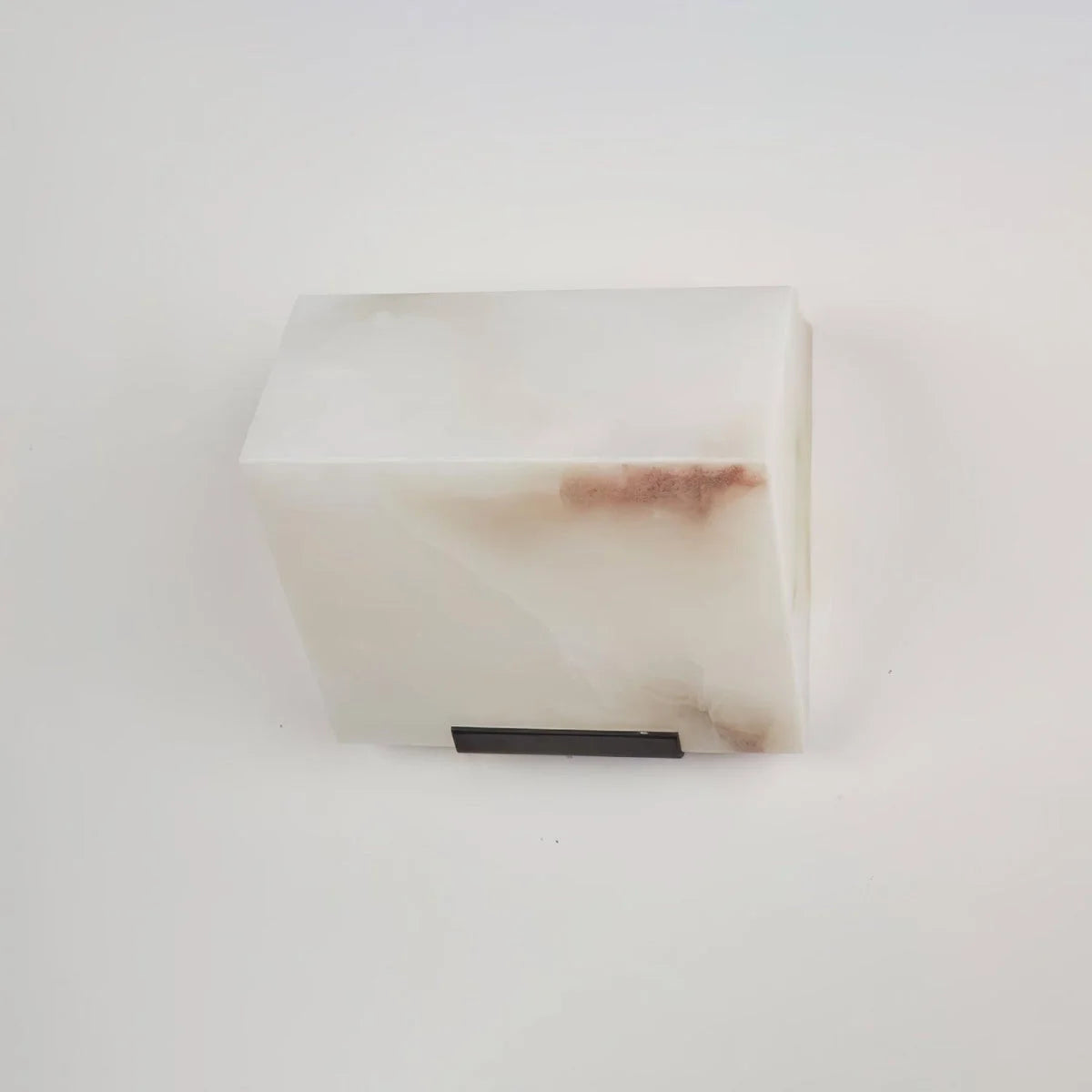 Cubist Alabaster Wall Sconce | Vintage French Accent Lighting
