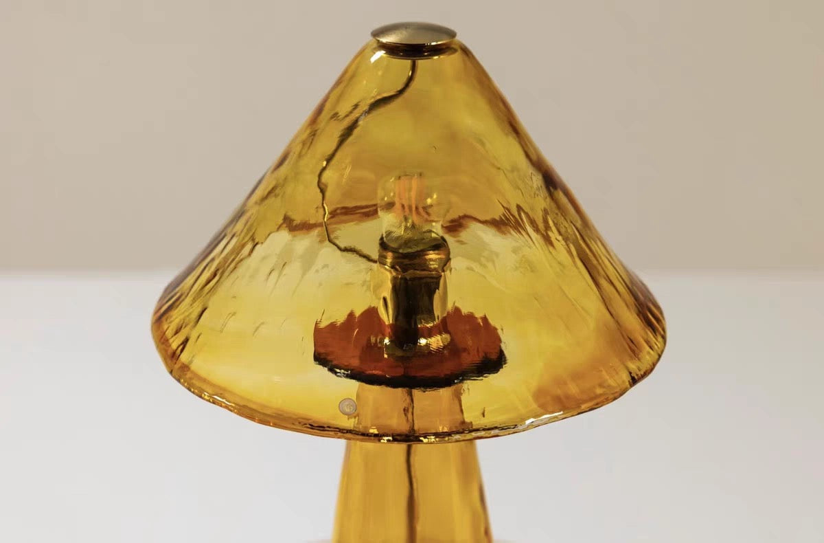 Amber Glass Mushroom Lamp | Clhlgd6571