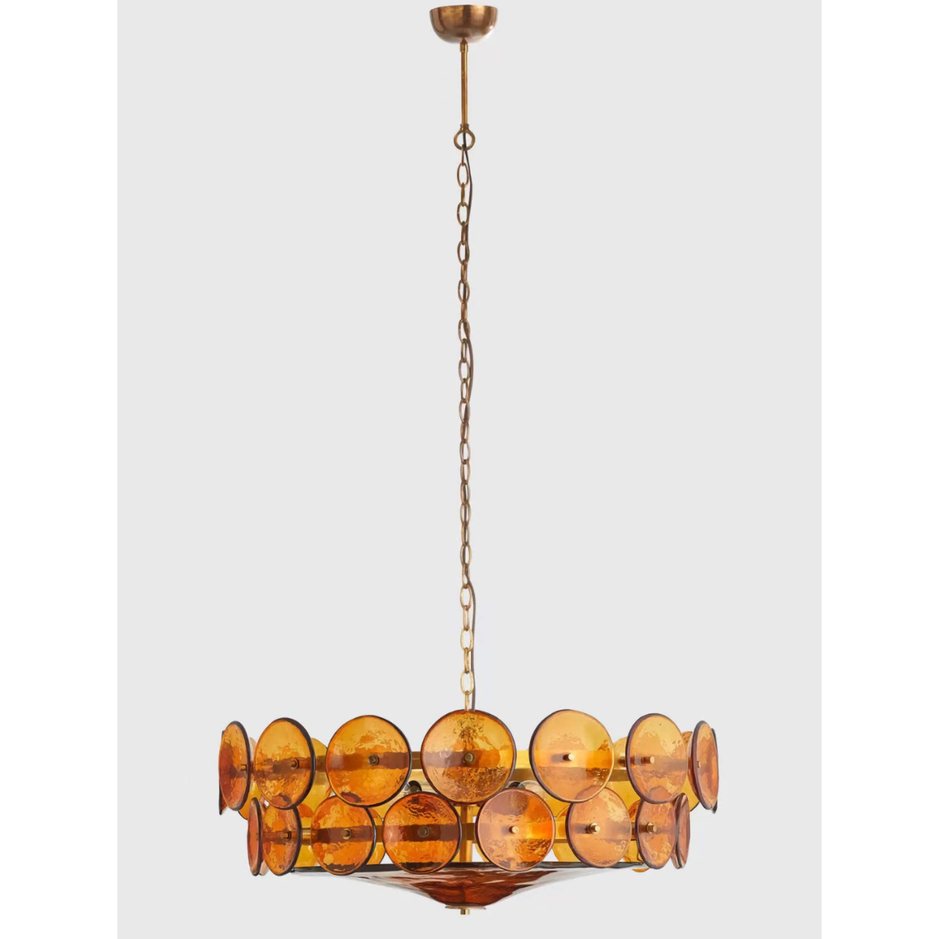 Atelier Crafted Amber Murano Glass Chandelier | Statement Lighting