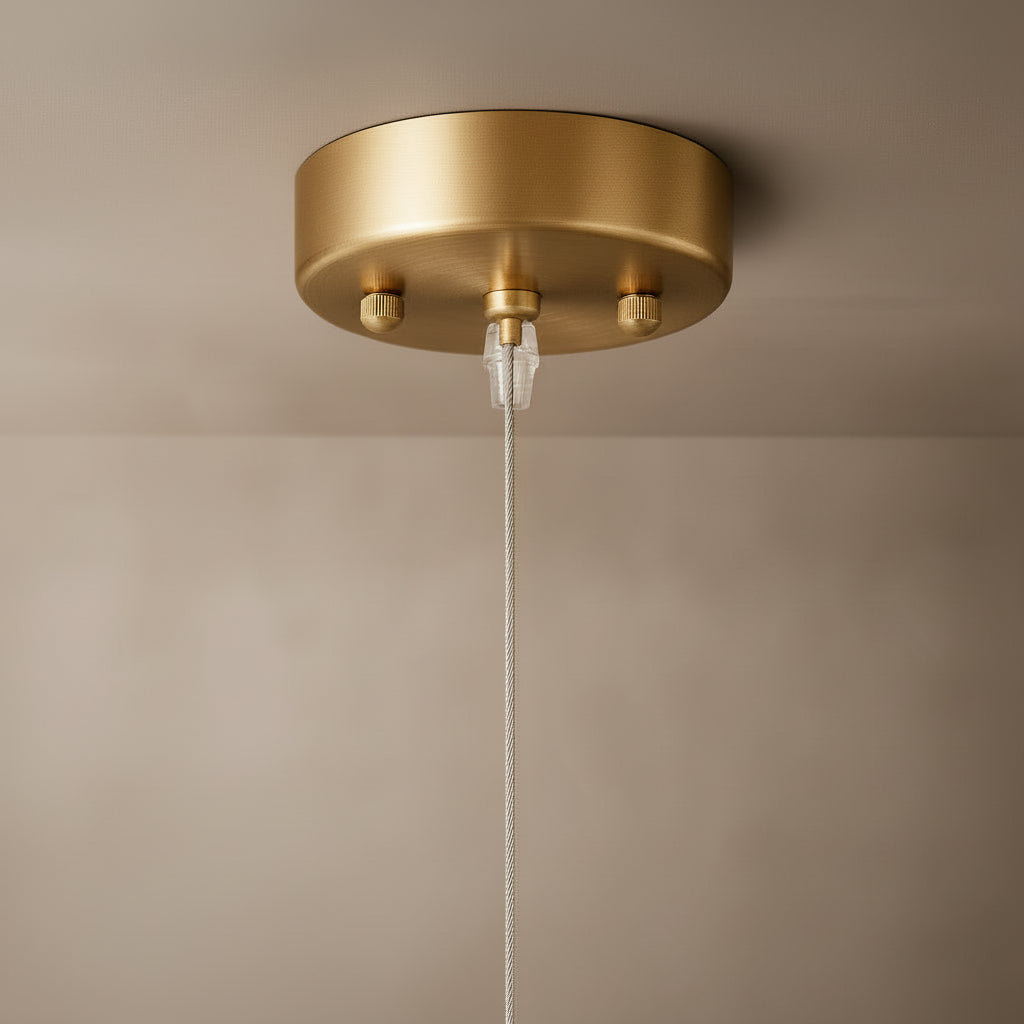Solid K9 Crystal Globe Pendant Light | Organic Modern Chandelier | 32cm & 64cm Copper Hardware | Casalola Lights