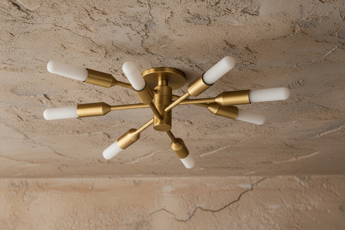 Brass Sputnik Flush Mount | 10-light Mid-century Ceiling Light Modern Dining Room & Entry Casalolalights Luxury Lamps