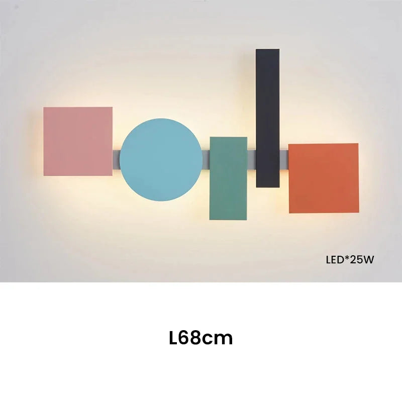 Modern Colorful Led Wall Lamp | Art Decor Lighting for Living Room Commercial