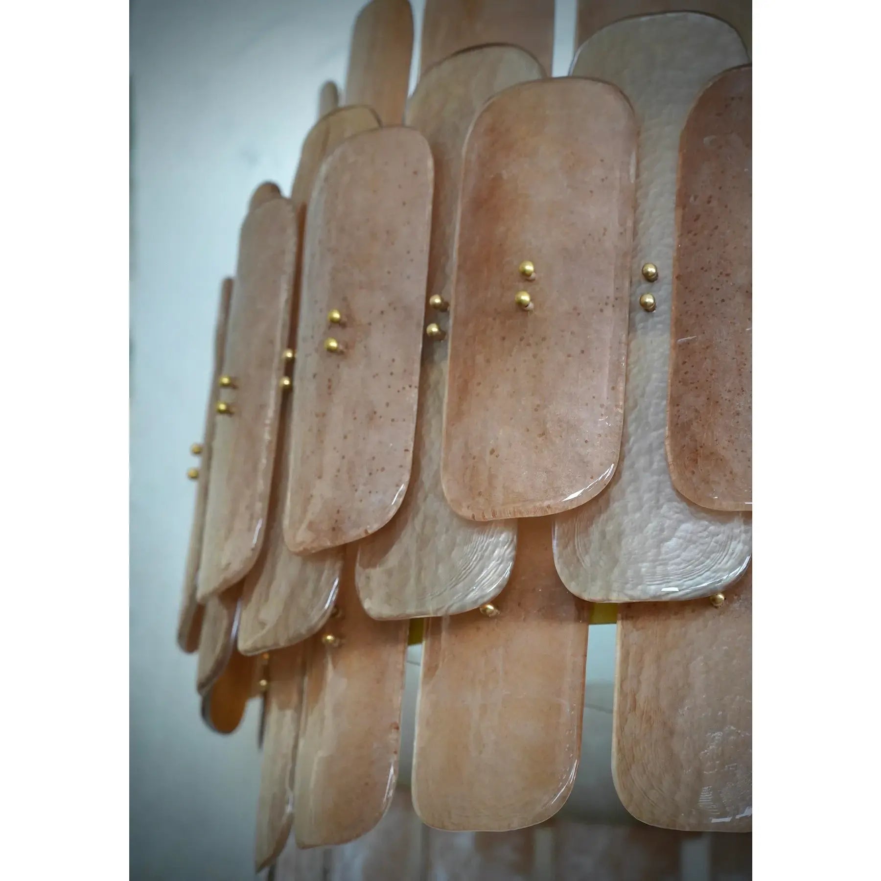 Vertical Glass and Brass Chandelier for Stairwell Double Height Entryway or High Ceiling Foyer Lighting Casalolalights