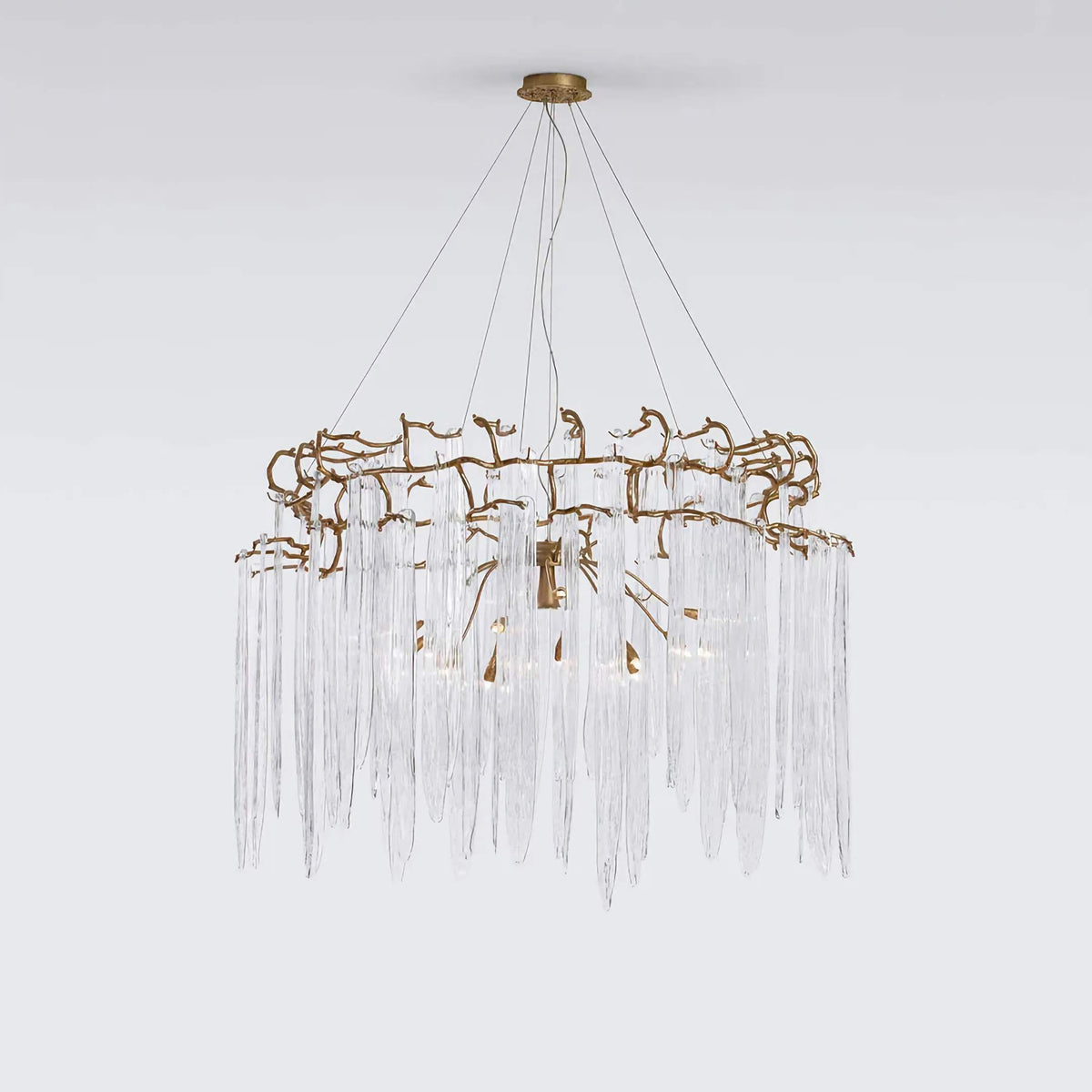 Crystal Chandelier | Clear Rod Gold Modern Glam Dining Room & Foyer Casalolalights Luxury Lamps for Interior Designers
