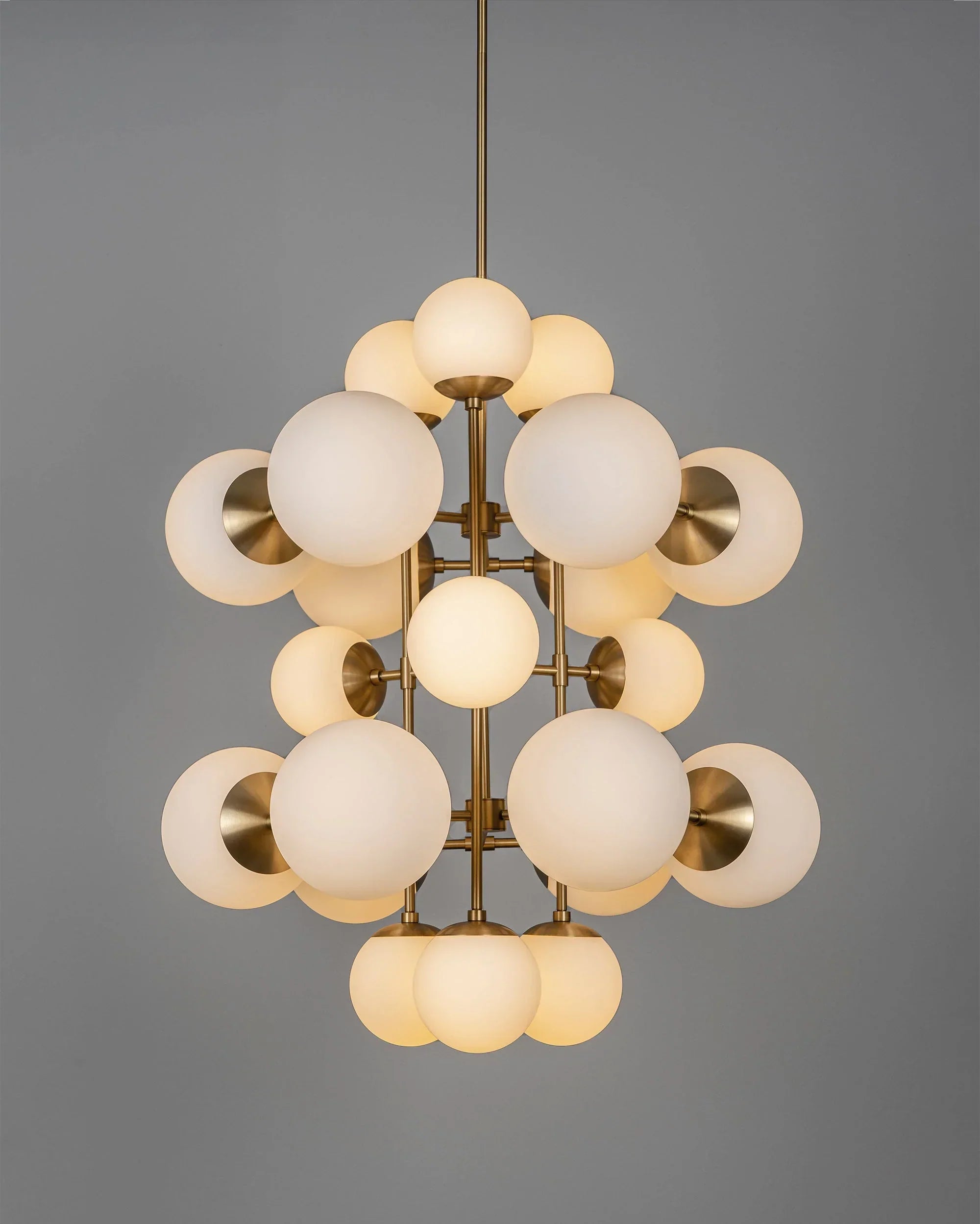 Cluster Chandelier 44’’ Alabaster Sphere – Modern Dining Room Light Brass Casalolalights Luxury Lamps for Interior