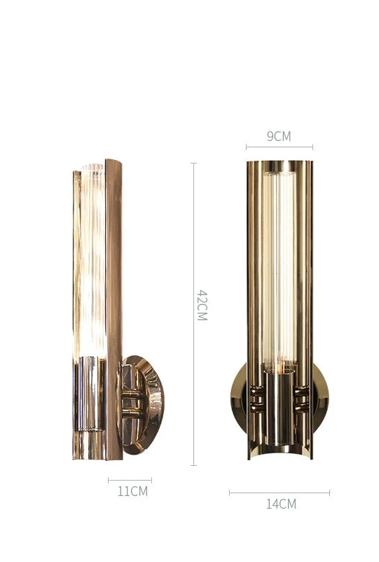 Baccara Crystal Wall Sconce – Polished Brass for Hallway & Bedroom