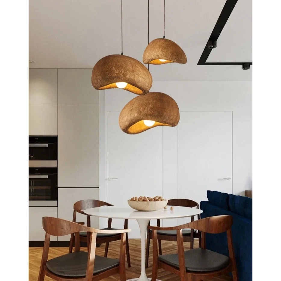 Earth Tone Resin Pendant Light | Single Bedside or a Cluster of 3 Over Kitchen Island Casalola Lights Luxury Lamps