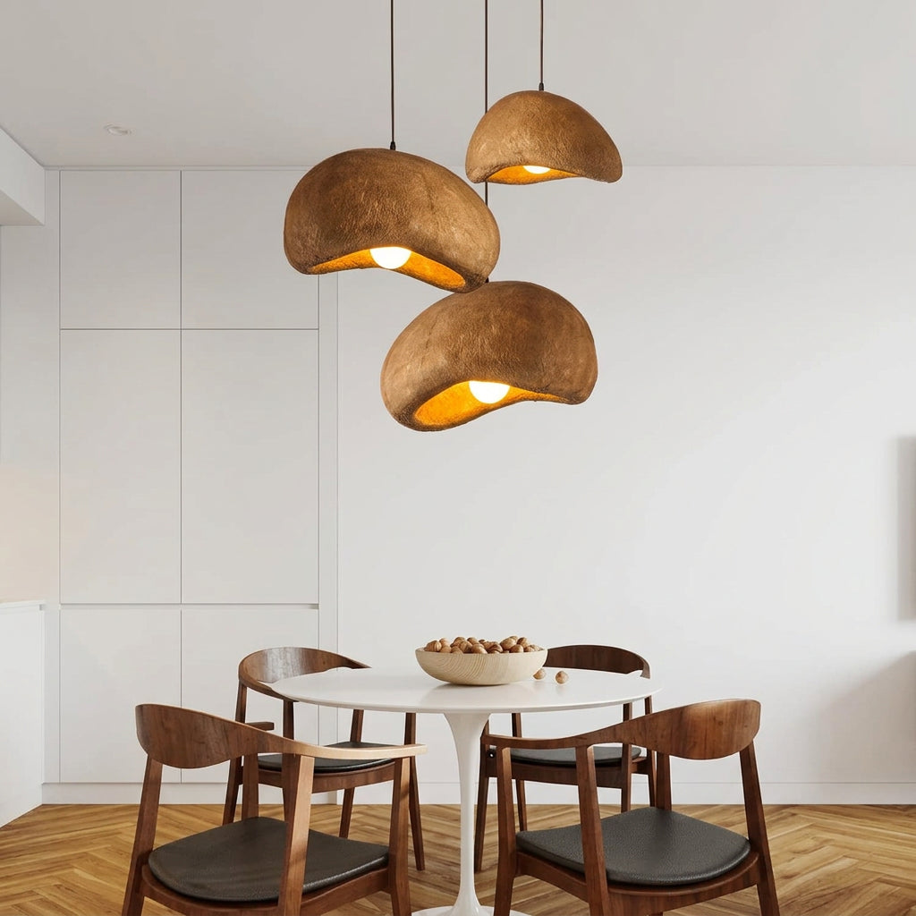 Earth Tone Resin Pendant Light | Single Bedside or a Cluster of 3 Over Kitchen Island Casalola Lights Luxury Lamps