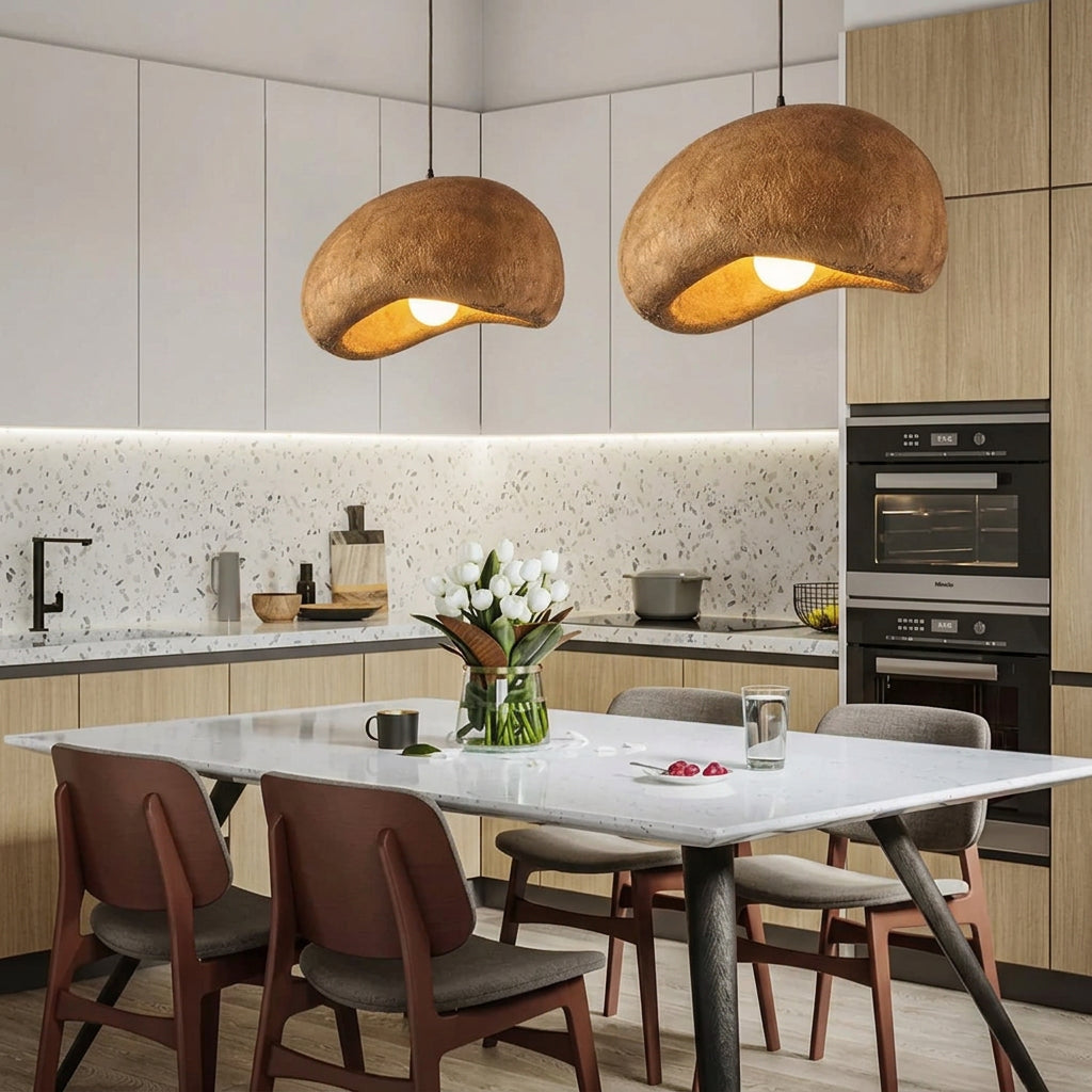 Earth Tone Resin Pendant Light | Single Bedside or a Cluster of 3 Over Kitchen Island Casalola Lights Luxury Lamps