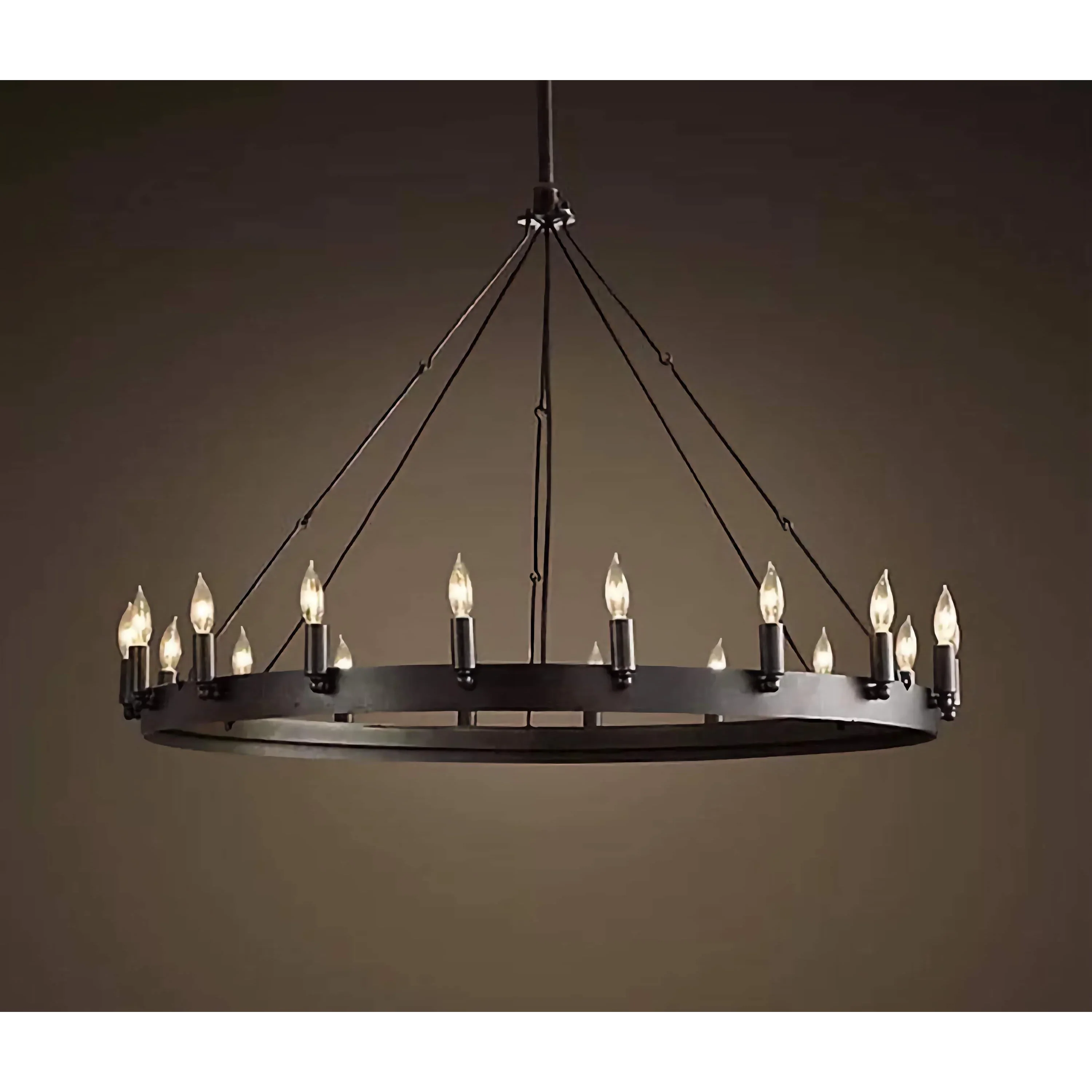 Camino Dining Room Chandelier Iron – Candle Ring Led Pendant Light Casalolalights Luxury Lamps for Interior Designers