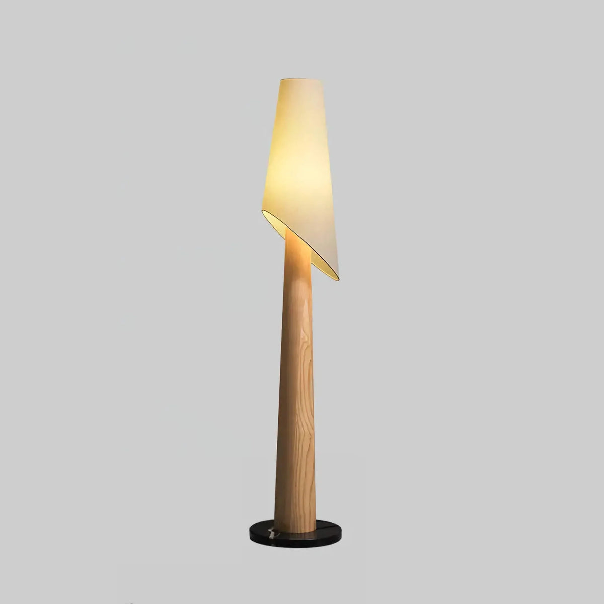 Black Ash Floor Lamp | Ebonised Wood & Tilting Linen 175cm Minimalist Living Room Casalolalights Luxury Lamps