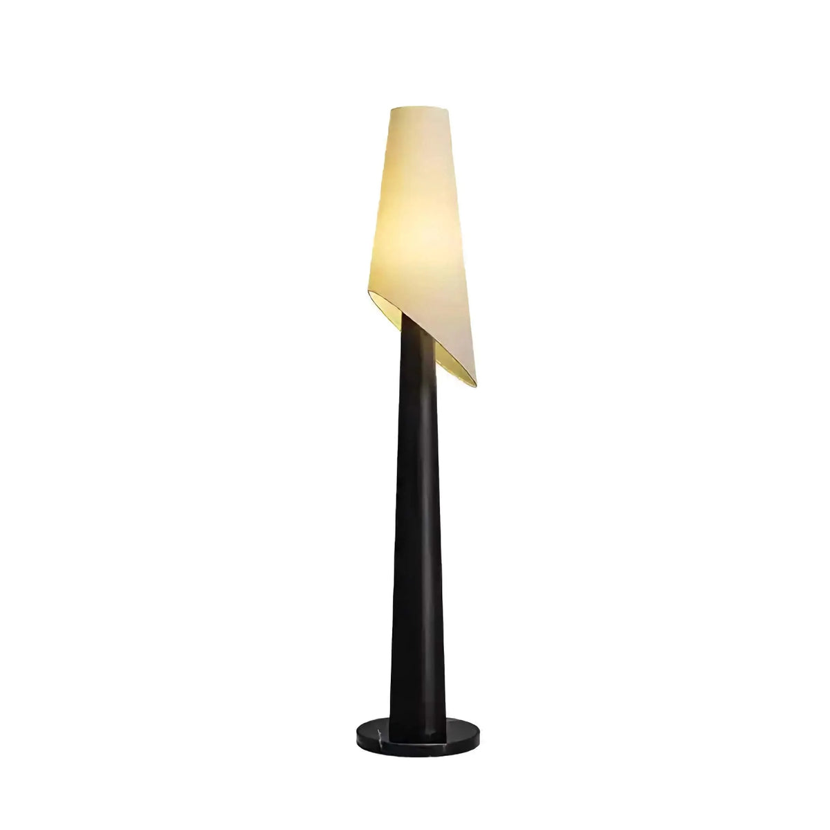 Black Ash Floor Lamp | Ebonised Wood & Tilting Linen 175cm Minimalist Living Room Casalolalights Luxury Lamps
