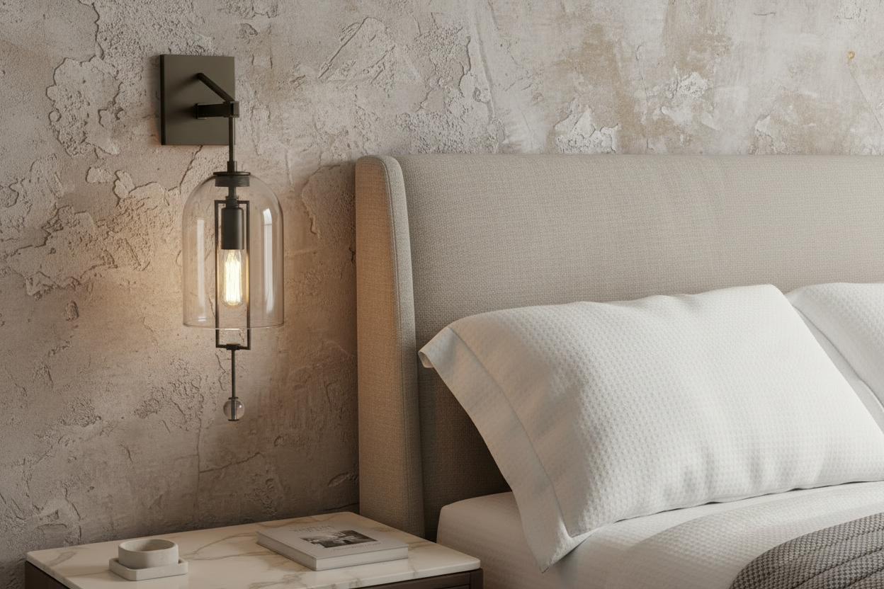 BLACK BRASS AND GLASS WALL SCONCES | DESIGN CLKS8501