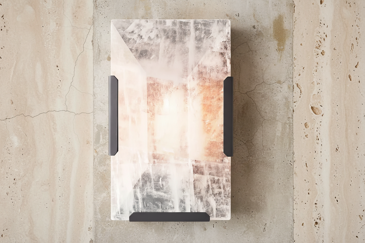 Black Vertical Calcite Wall Light for Modern Living Rooms and Entryways Casalolalights Luxury Lamps Interior Designers