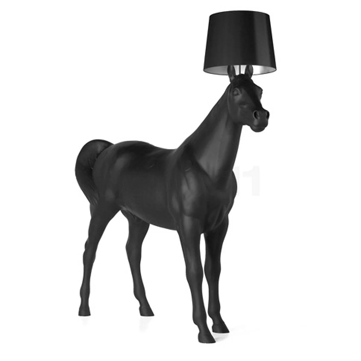 Black Horse Lamp | Designer Sculpture | Unique for Luxury Living Room Hall Offices
