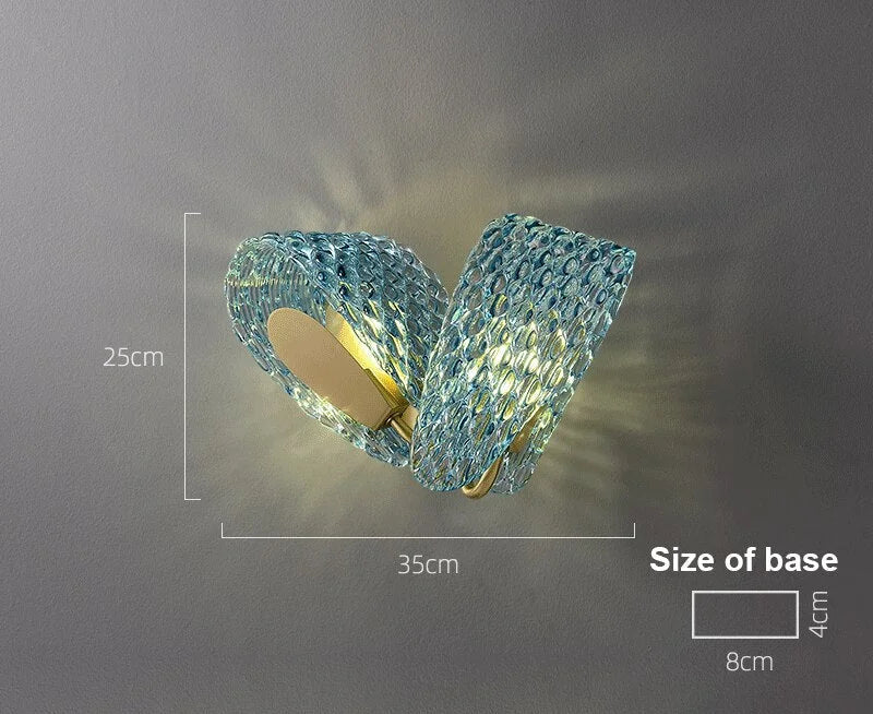 Blue Crystal Wall Sconce | Cobalt & Copper 2 or 3-light Living Room Bedroom Hotel Casalolalights Luxury Lamps