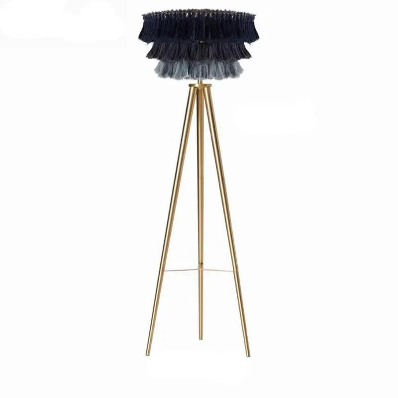 Bohemian Tassel Floor Lamp | Organic Cotton & Iron Statement Lighting for Living Room Casalolalights Luxury Lamps
