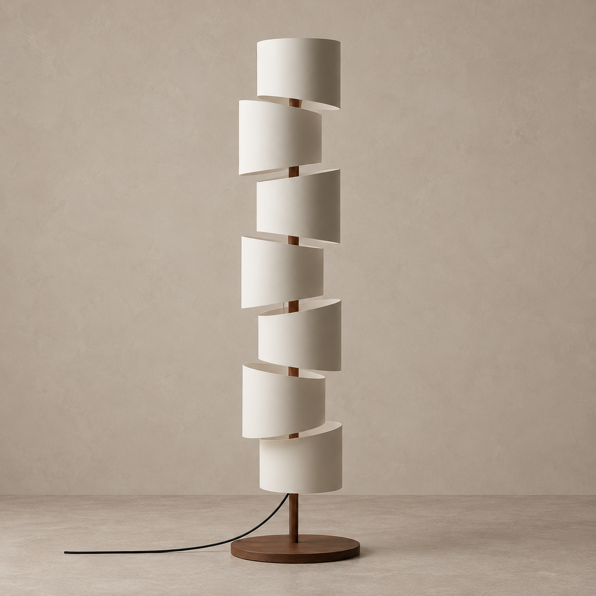 LAMPADA DA TERRA MODERNA A TORRE IN FERRO