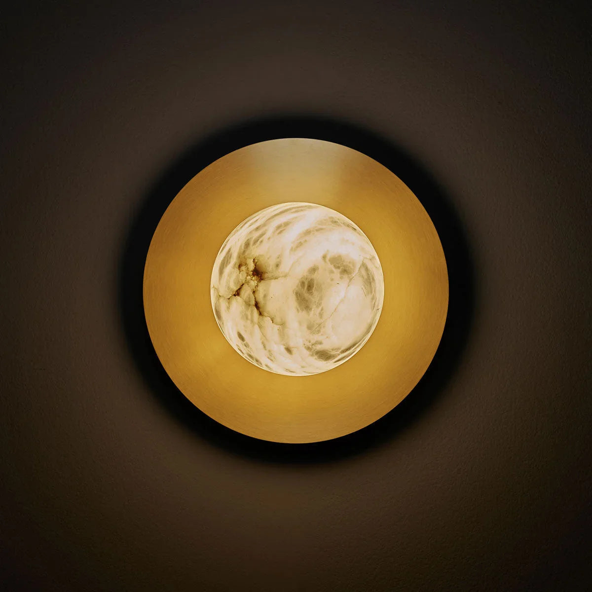 Alabaster Globe Wall Light with Copper Disc for Modern Living Rooms & Bedrooms Casalolalights Luxury Lamps Interior