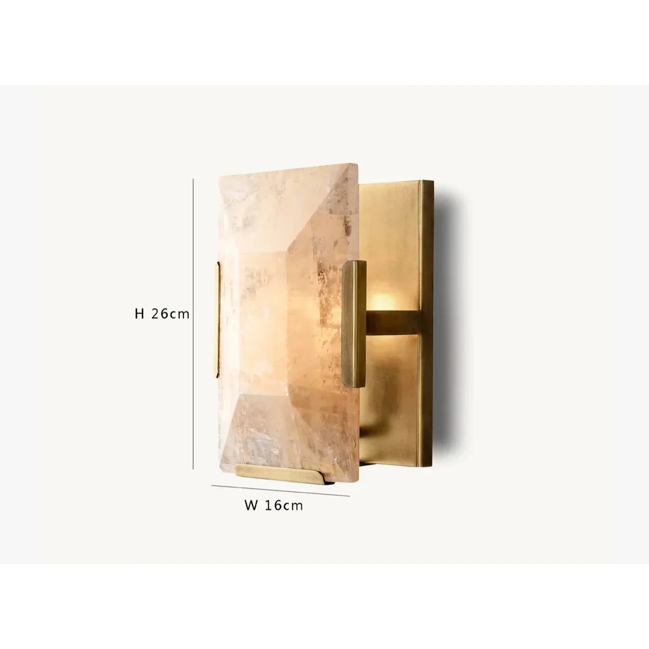 Modern Calcite Wall Sconce with Copper Frame for Hallways & Bathrooms Casalolalights Luxury Lamps Interior Designers