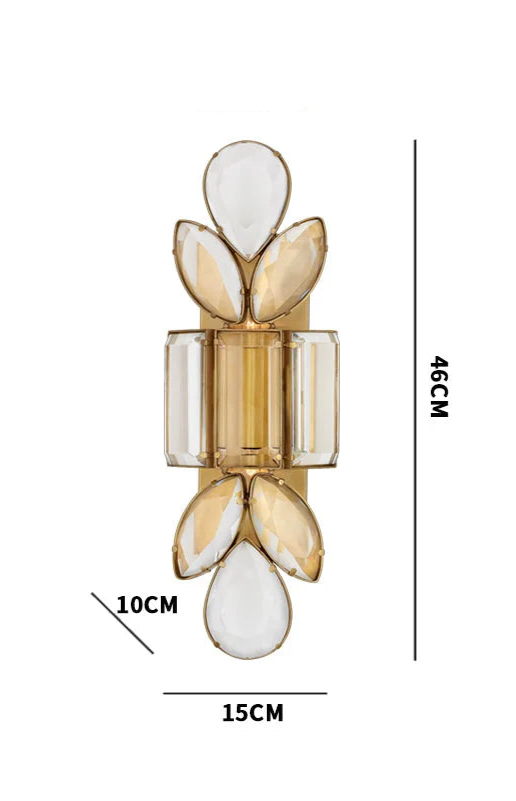 Luxury Crystal Wall Sconce – Elegant Art Deco Light Fixture for High-end Interiors