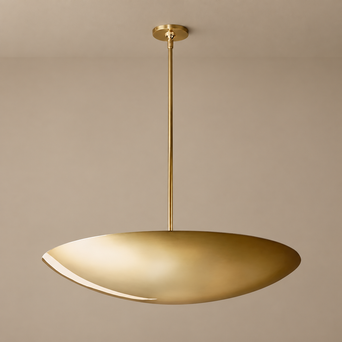 Brass Pendant Light - Shallow Saucer Casalola Lights Luxury Lamps for Interior Designers