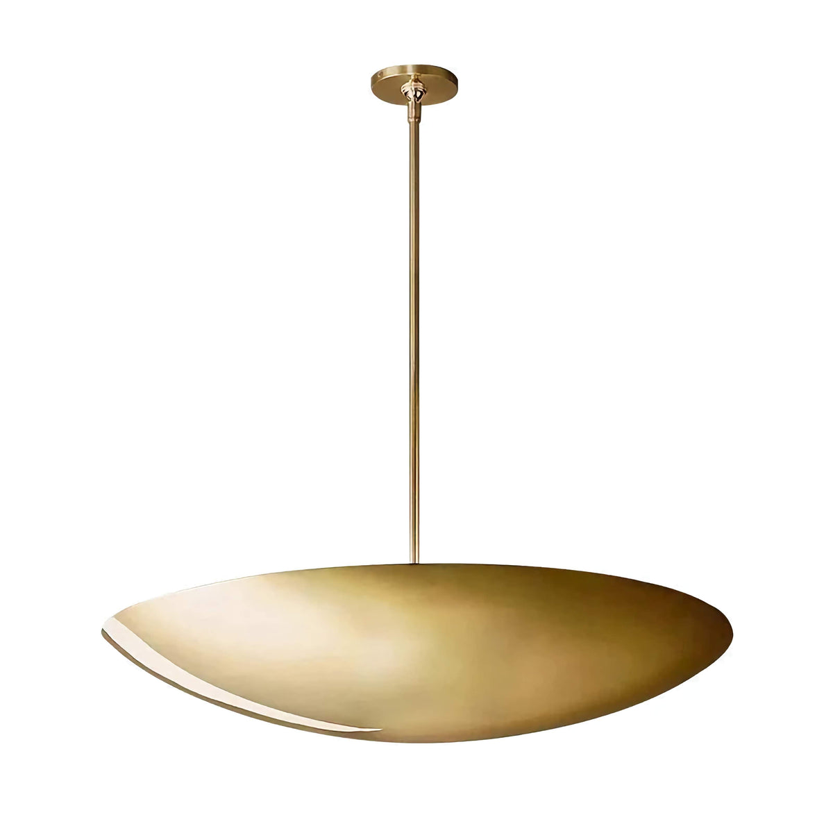 Brass Saucer Pendant Light for Dining Table or Kitchen Island | Low Profile 17.7 23.6 29.5 Inch Casalola Lights Luxury