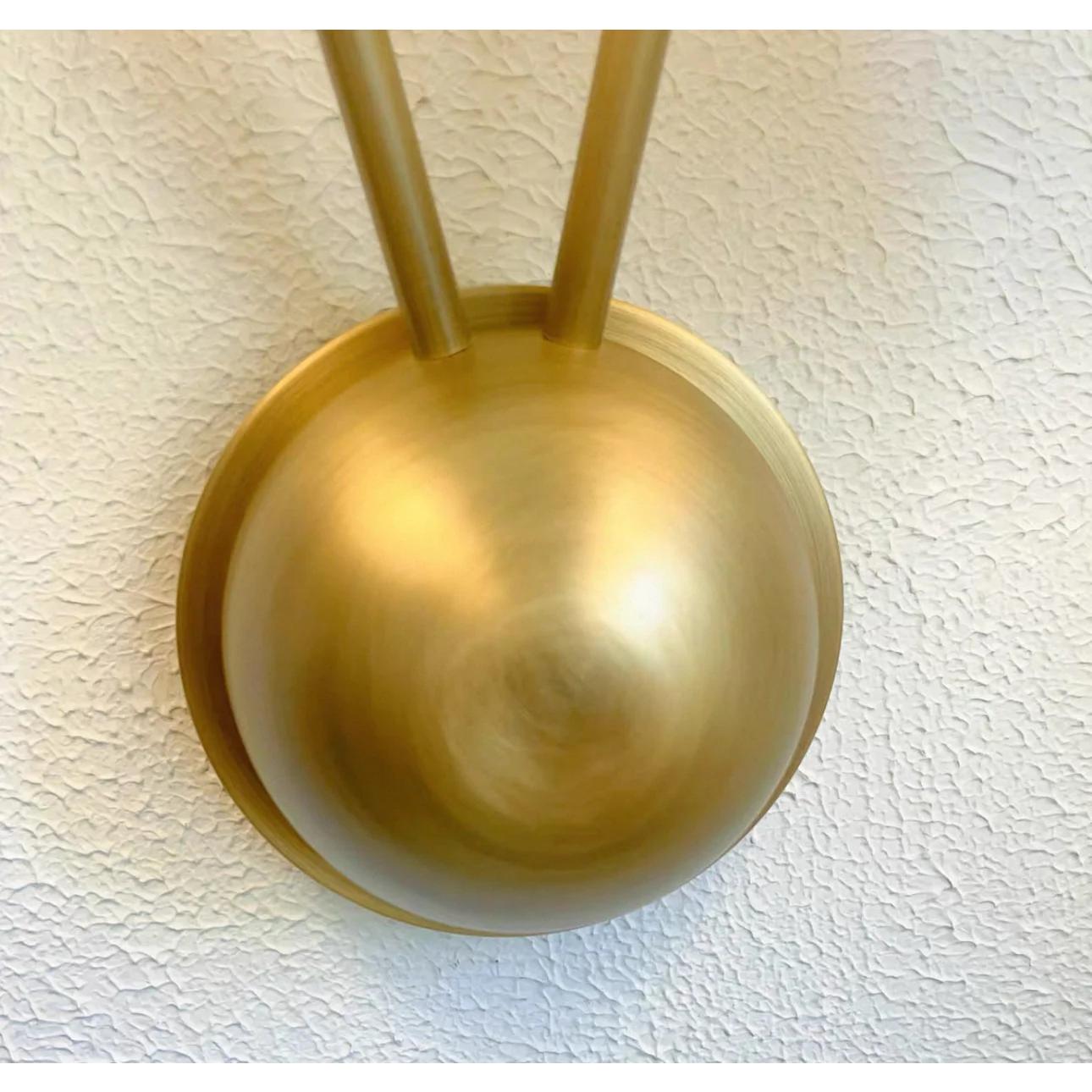 Brass Twin Arm Wall Sconce | Modern Cone Shade for Bedroom or Hallway