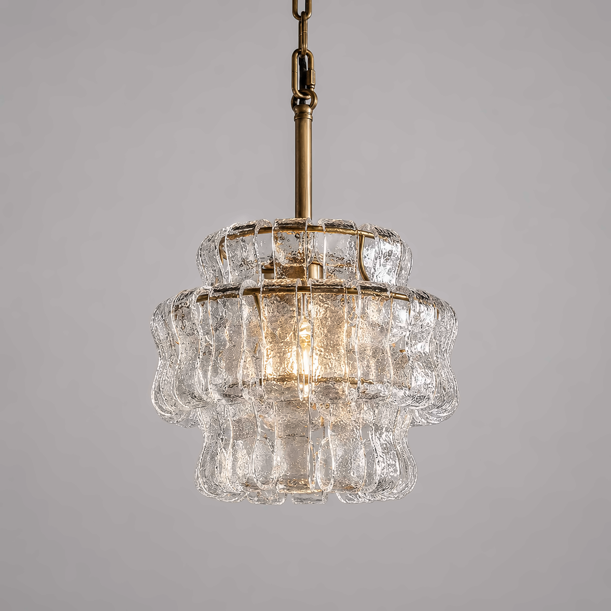 Textured Art Glass & Bronze Pendant Light for Kitchen Island | Deco Dining Room Lighting Casalolalights Luxury Lamps