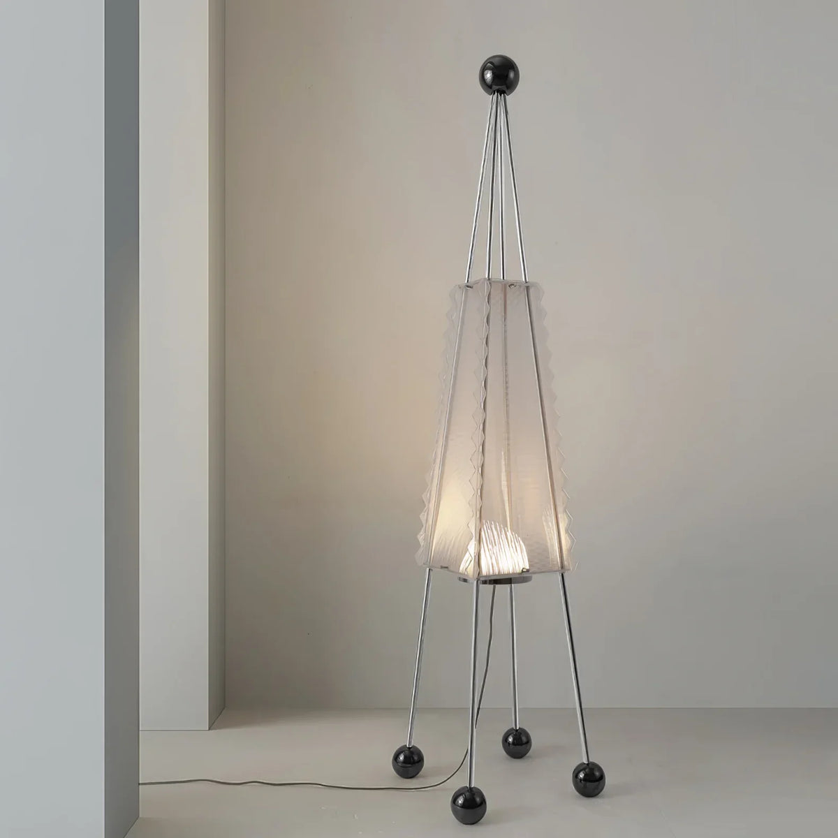 Acrylic Floor Lamp 175cm | Tent-form Steel & Standing Modern Eclectic Living Room Casalolalights Luxury Lamps