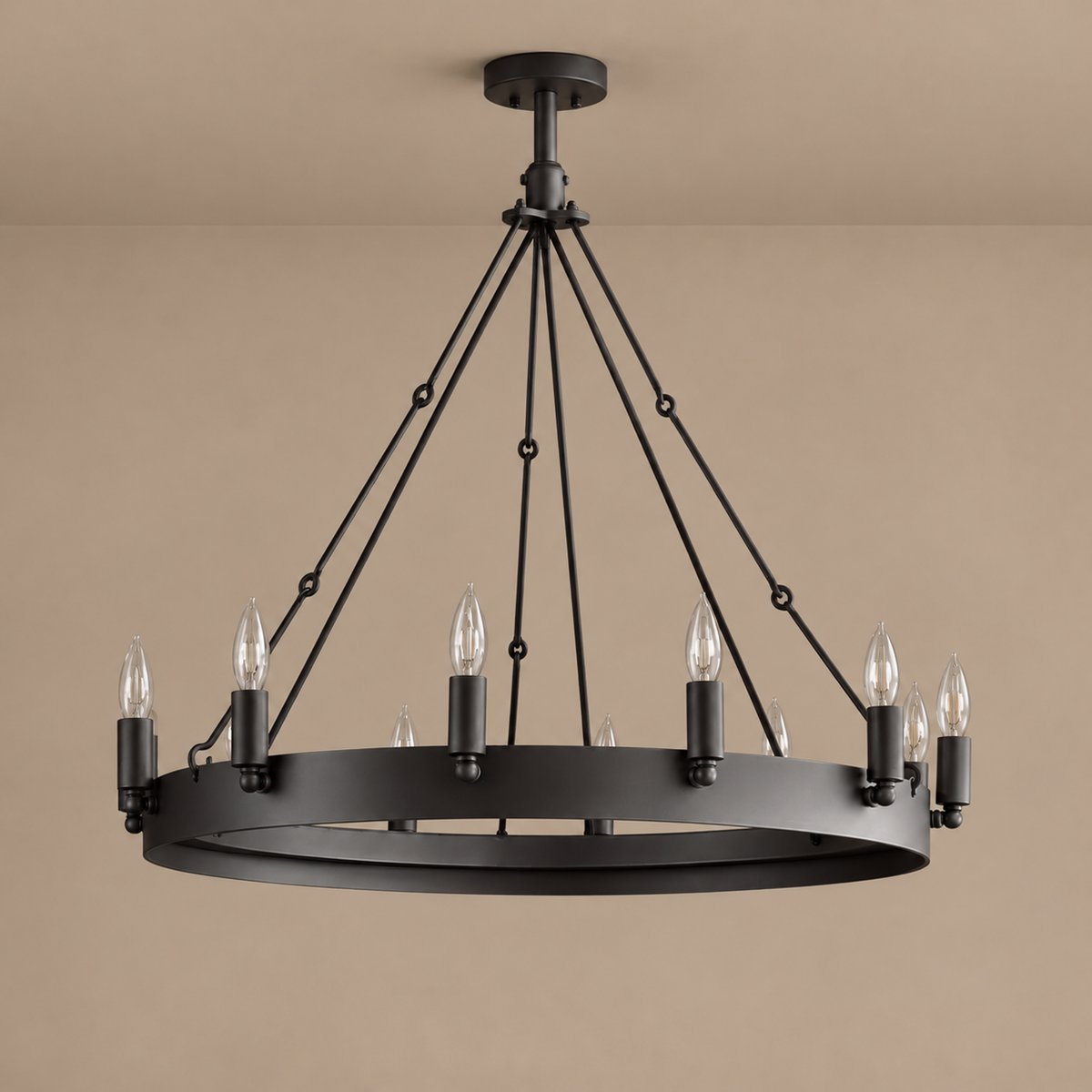 Black Chandelier - Candelabra Ring Casalola Lights Luxury Lamps for Interior Designers