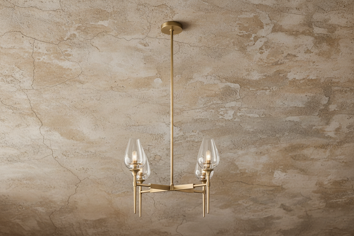 Smoked Glass Chandelier for Dining Room | Tulip Candle Shades Brass or Black 27 42 54 Inch Wide Casalola Lights Luxury