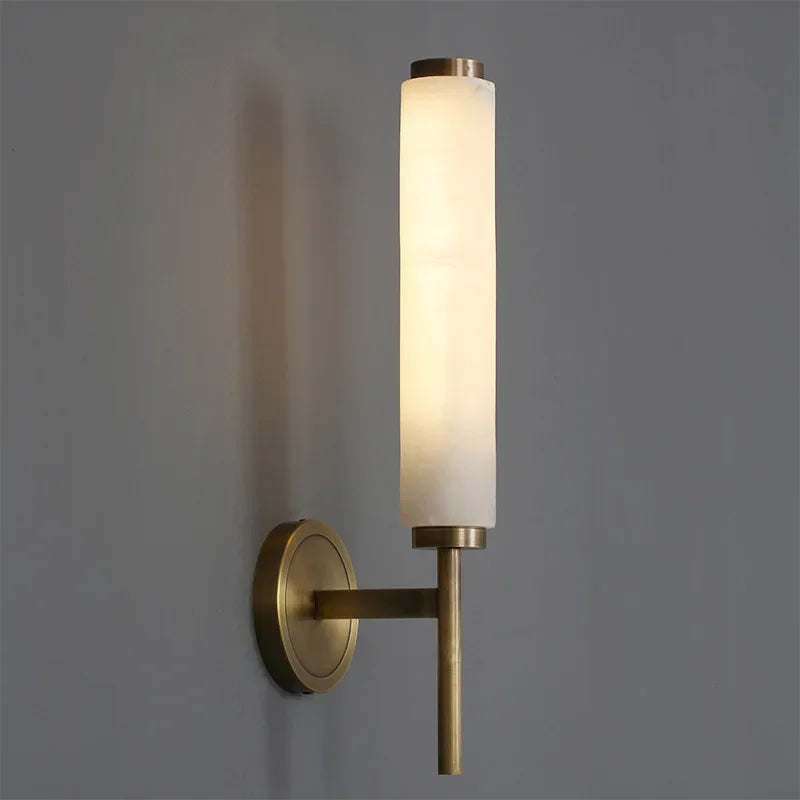 Genuine Alabaster Panel Wall Sconce | Low Profile Hallway Pair Entry Light 47cm Warm 2700k Led Casalola Lights Luxury