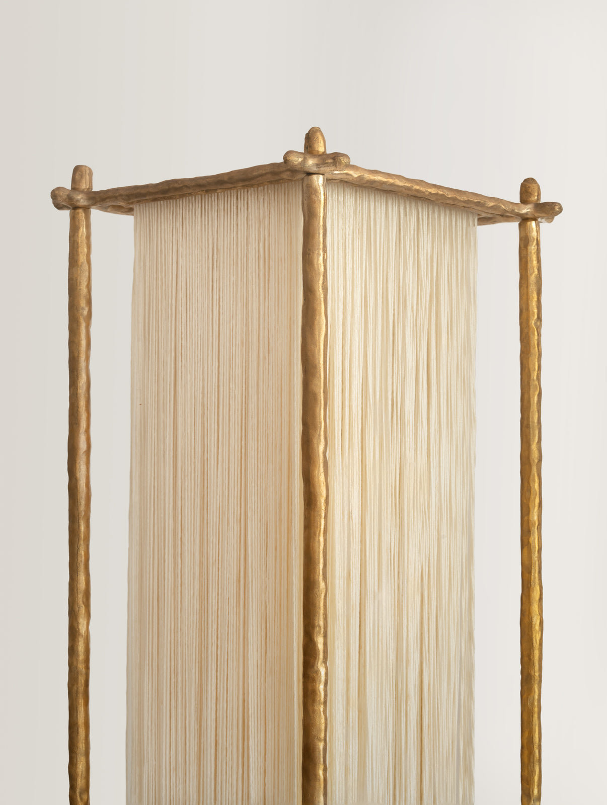 Antique Brass Silk Tassel Floor Lamp Sculptural Column Art Deco Style 183cm Casalolalights Luxury Lamps for Interior