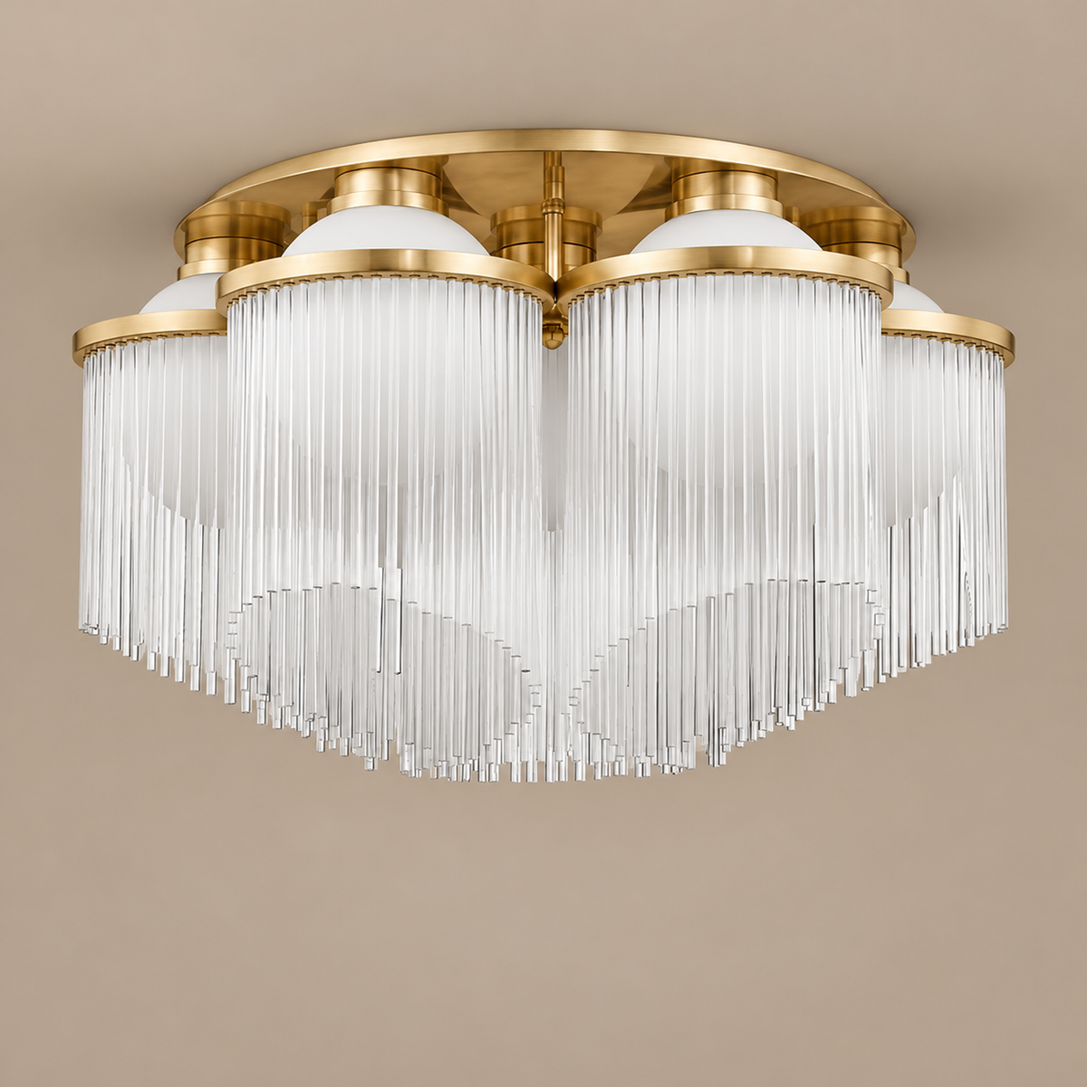 Flush Mount Ceiling Light - Cascading Crystal Casalola Lights Luxury Lamps for Interior Designers