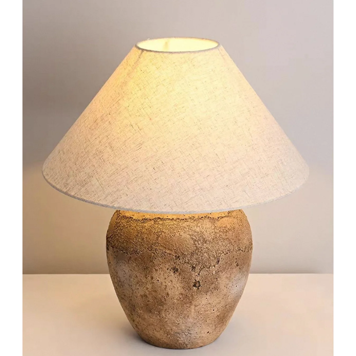 Ceramic Led Floor Lamp | Wabi Sabi Vintage Bedside Table for Luxury Designer Homes