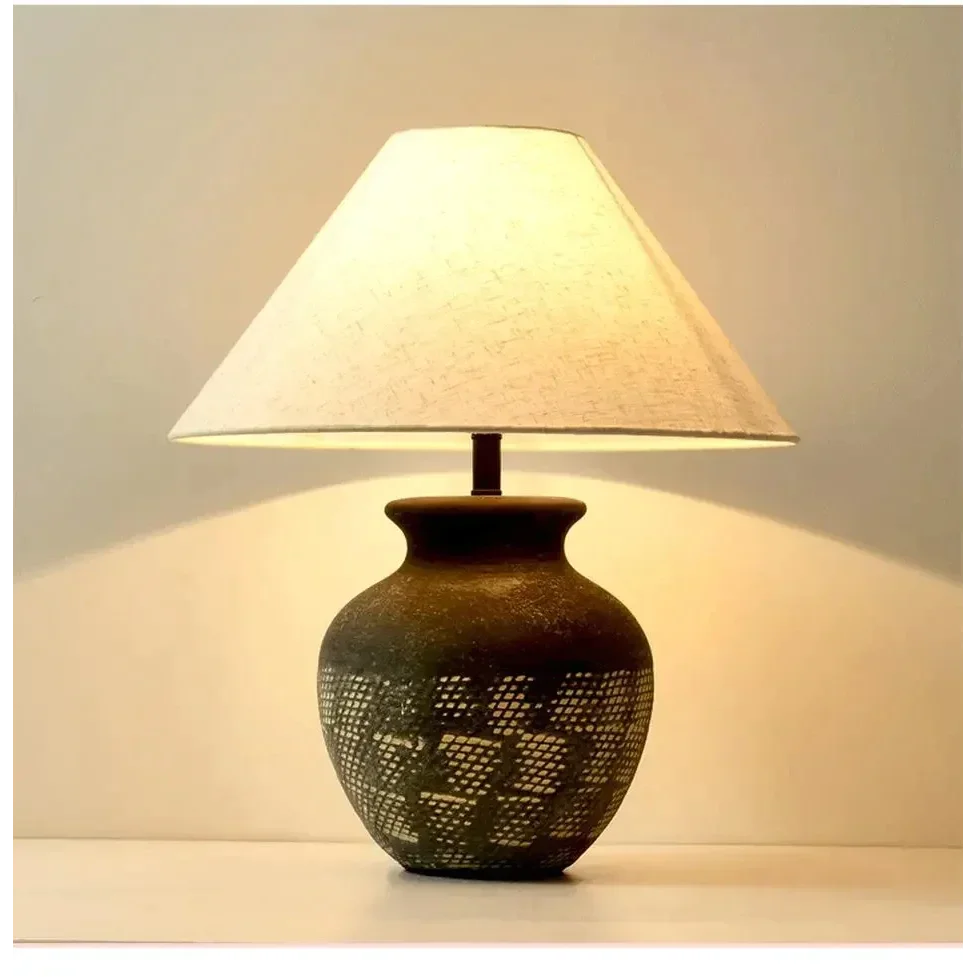 Luxury Ceramic Table Lamp Modern Japandi Minimalism Wabi Sabi Decor