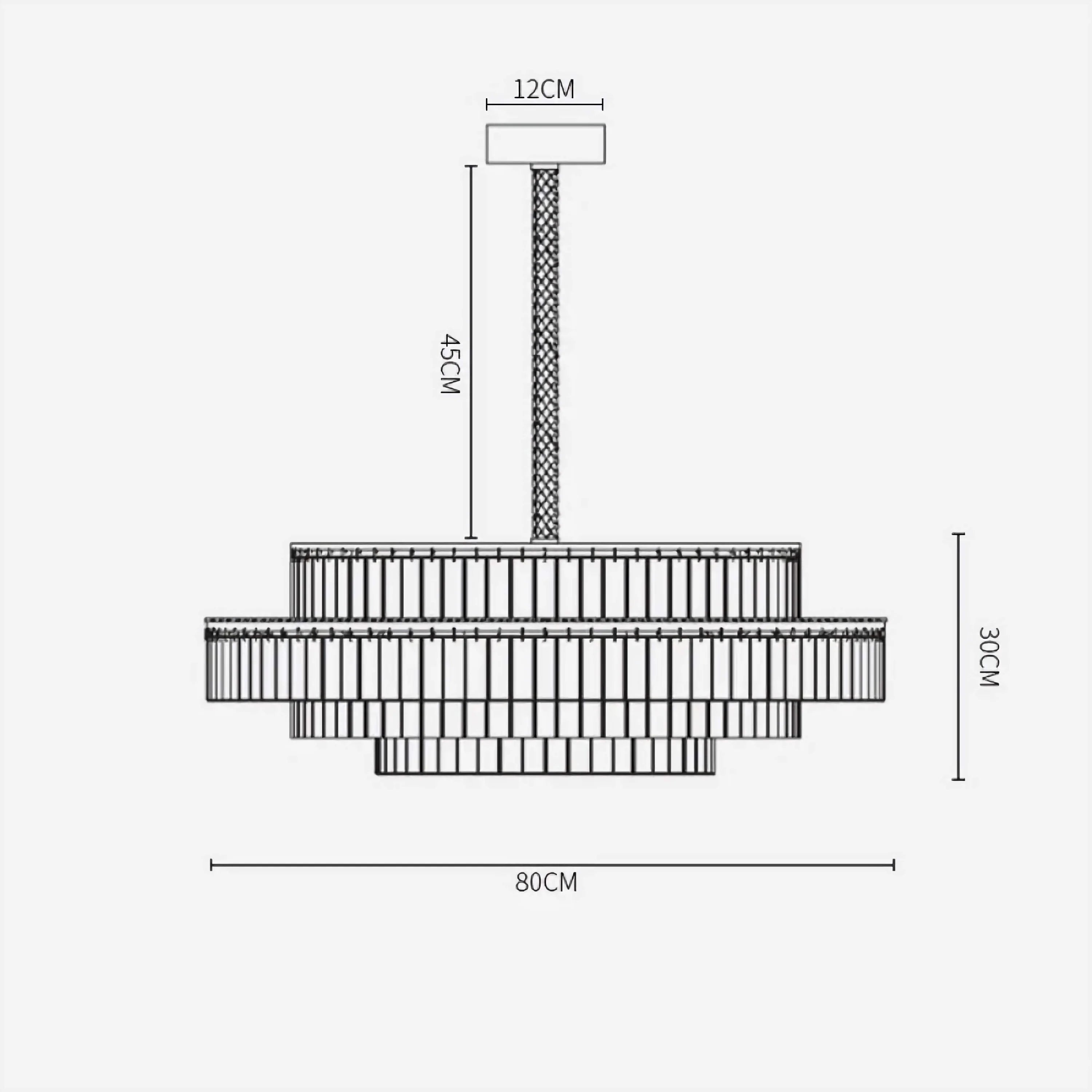 Tiered Crystal Drum Dining Room Chandelier | Modern Semi Flush Brass Pendant Lighting Statement Fixture