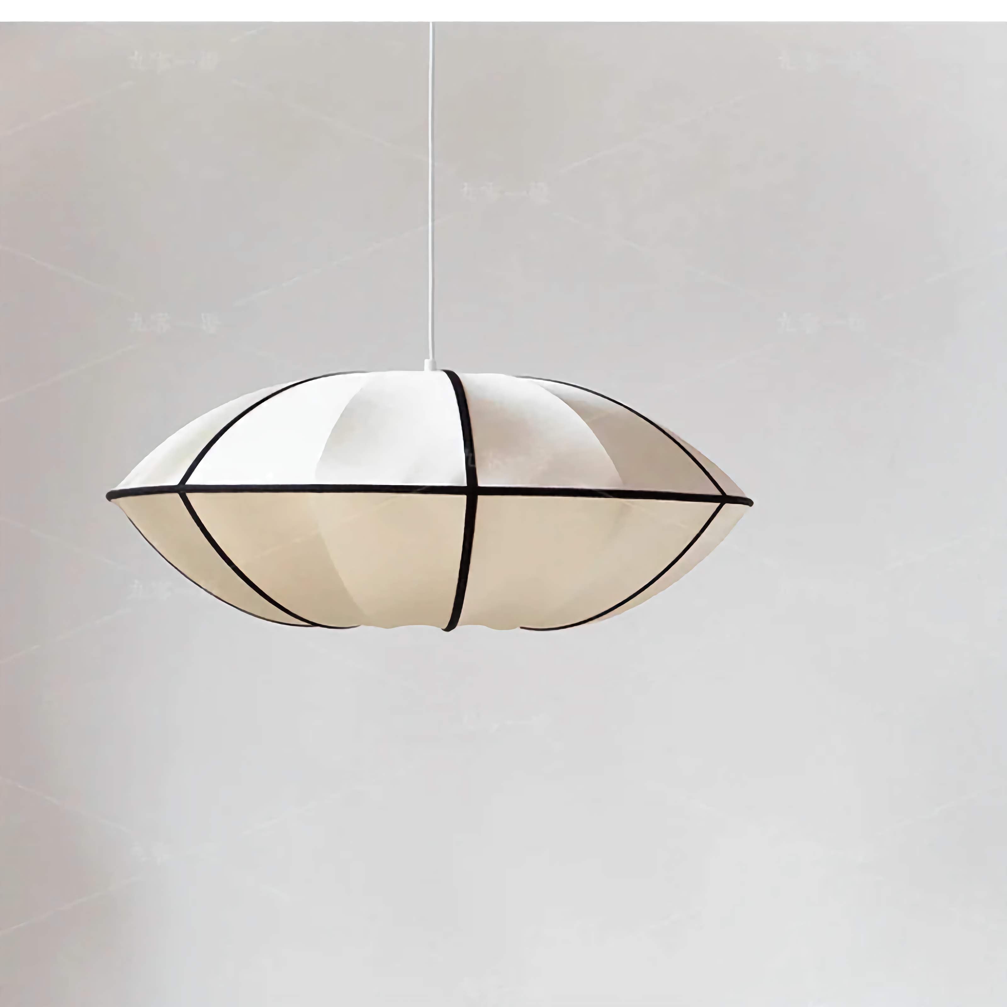 Silk & Iron Pendant Light | Modern Lantern for Dining or Kitchen