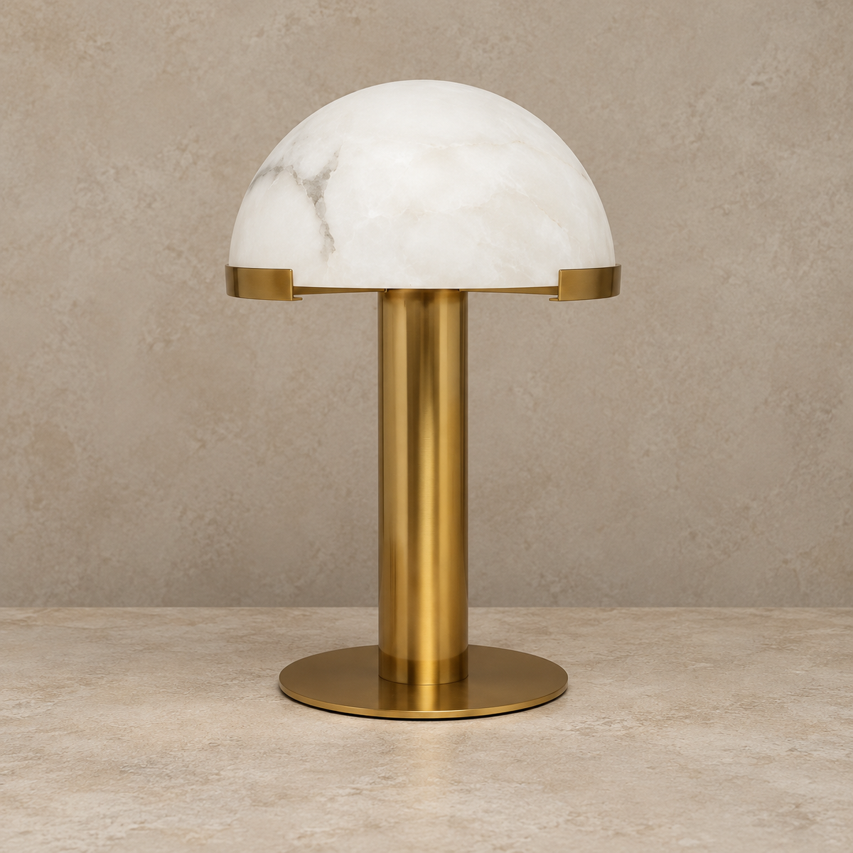 Alabaster Dome Table Lamp
