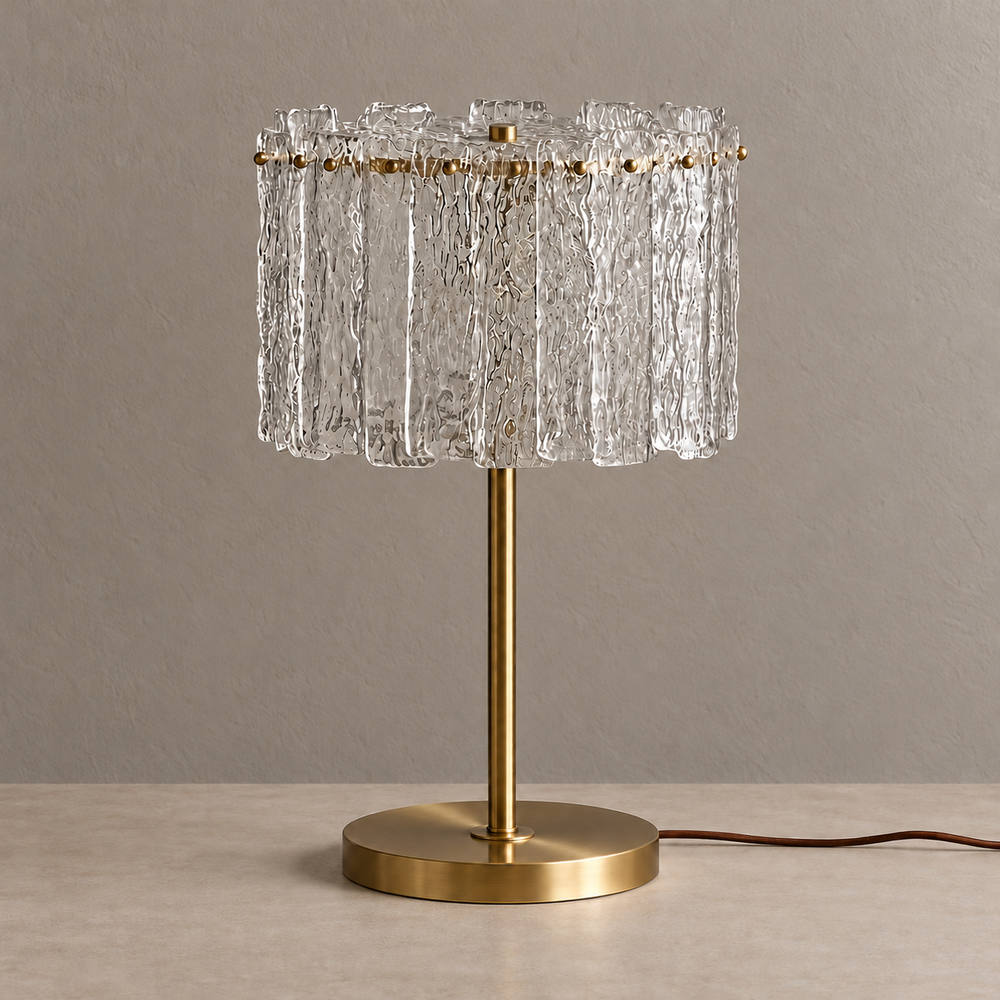 Textured Glass Table Lamp