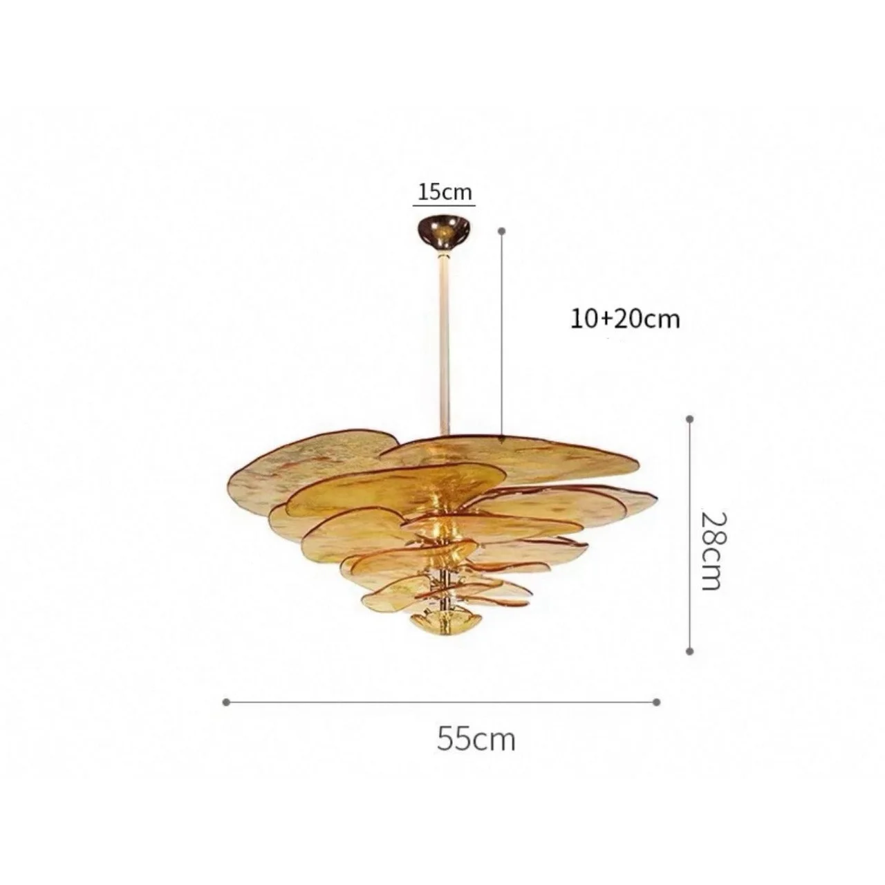 Art Deco Chandelier for Living Room and Dining Area Luxury Lighting Lilypad