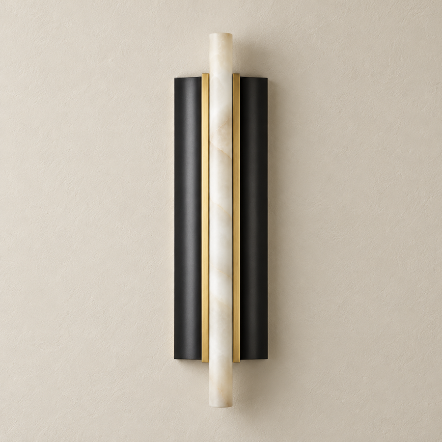 Alabaster Tube Wall Sconce