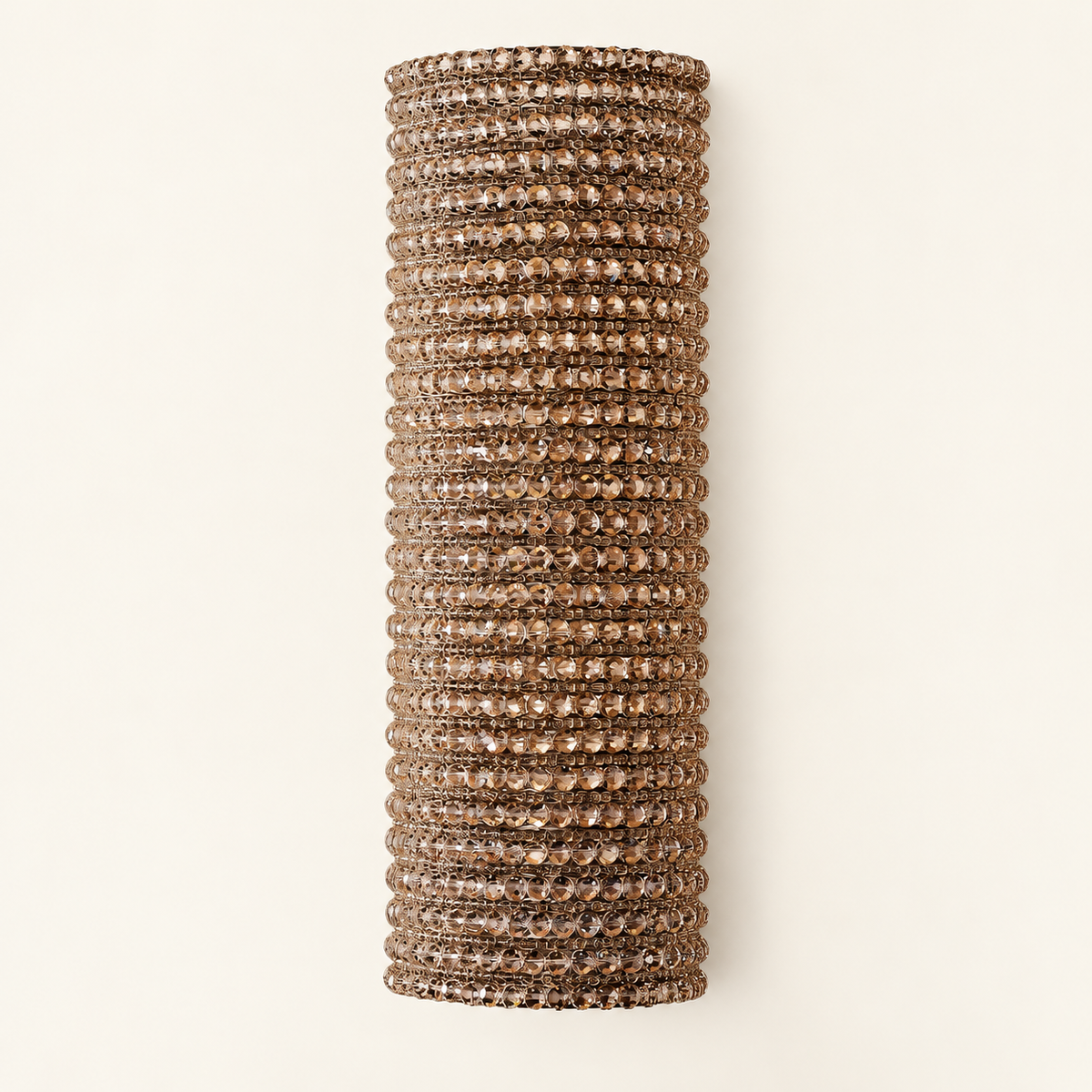 53 cm amber crystal column wall sconce against a pale neutral background.