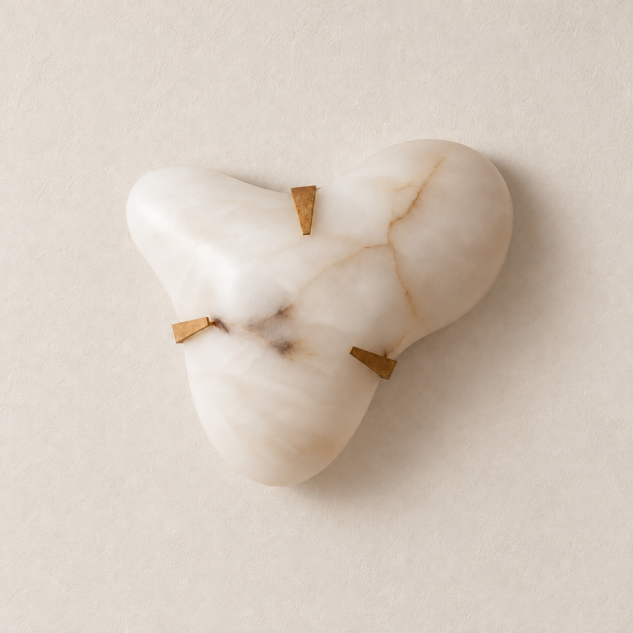 Organic Alabaster Cloud Sconce
